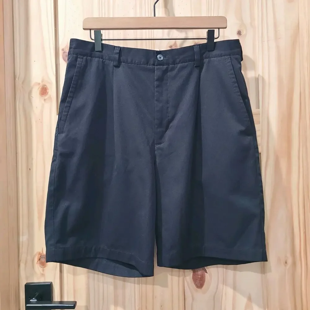 Nike Golf Shorts Black Mens Size 34 Chino Performance Athletic Preppy Swoosh
